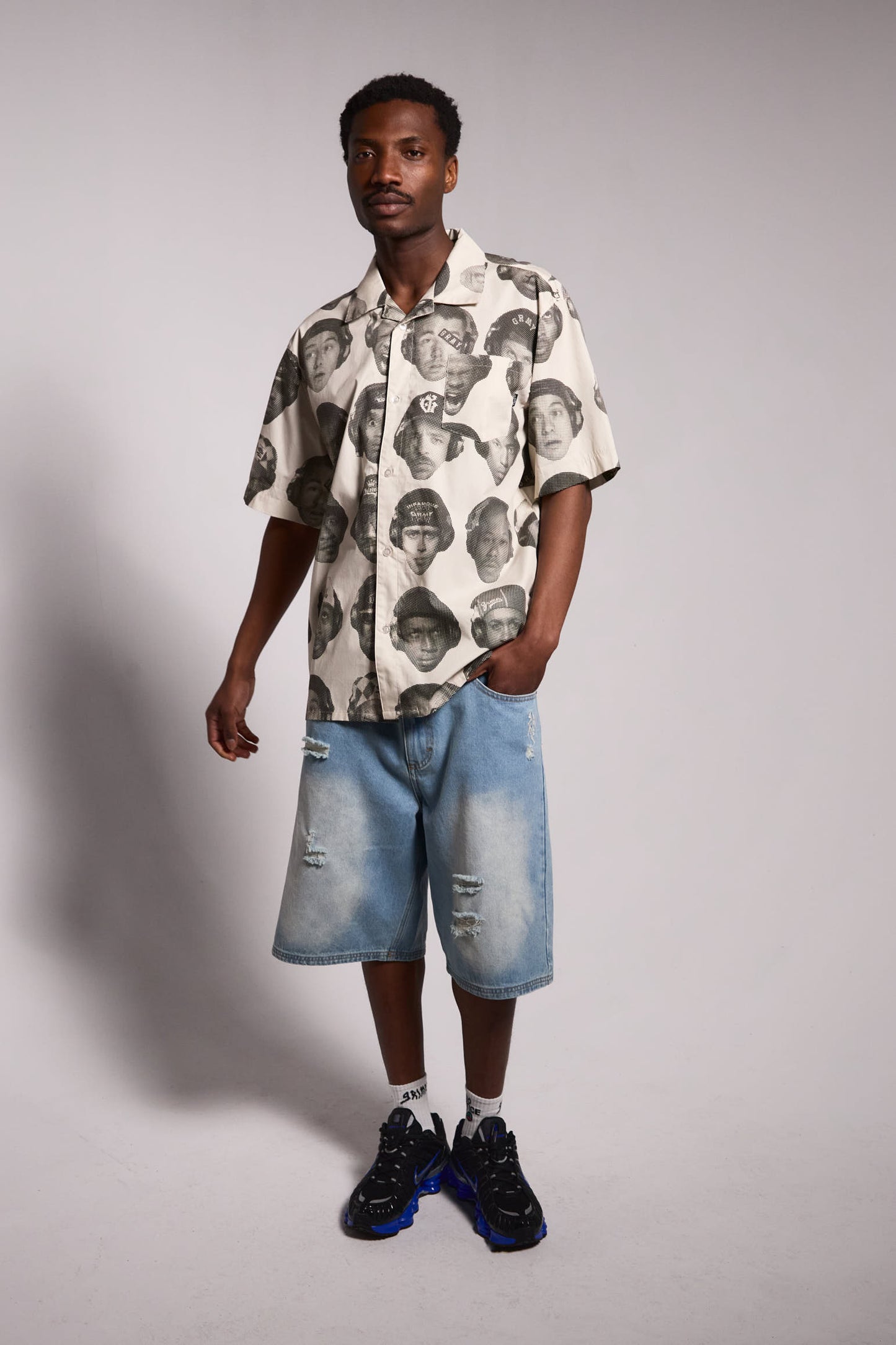 THE MIDNITE BUTTON UP SHIRT LIGHT GREY