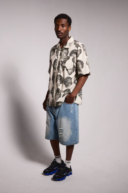 THE MIDNITE BUTTON UP SHIRT LIGHT GREY