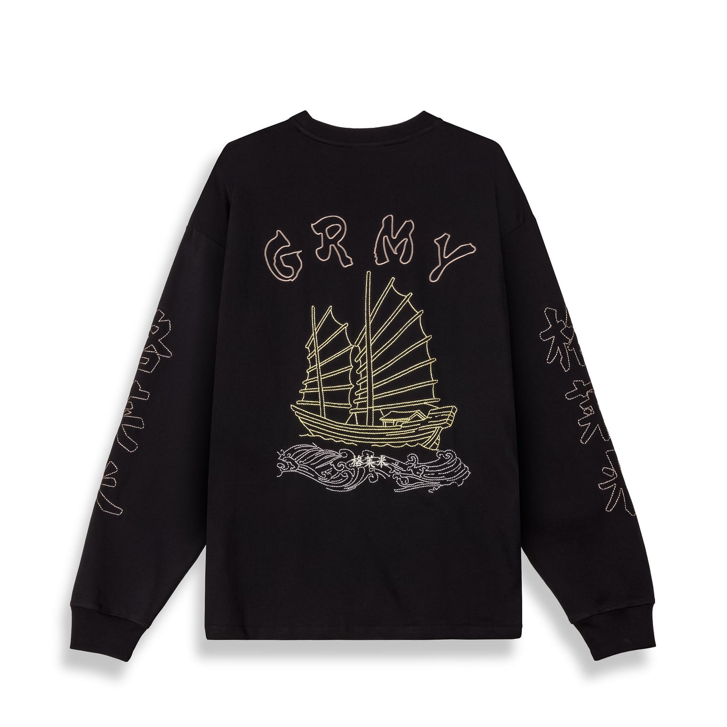 SAMPANS LONG SLEEVE TEE BLACK