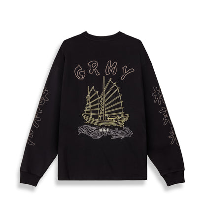 SAMPANS LONG SLEEVE TEE BLACK