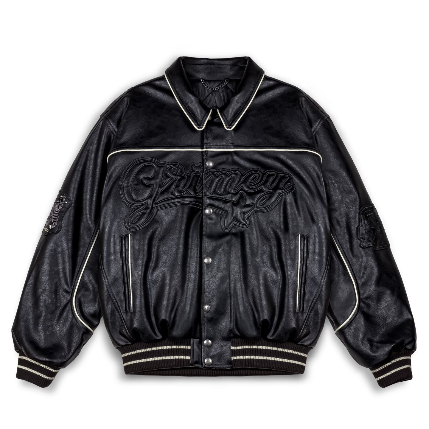 MADRID PU LEATHER JACKET BLACK