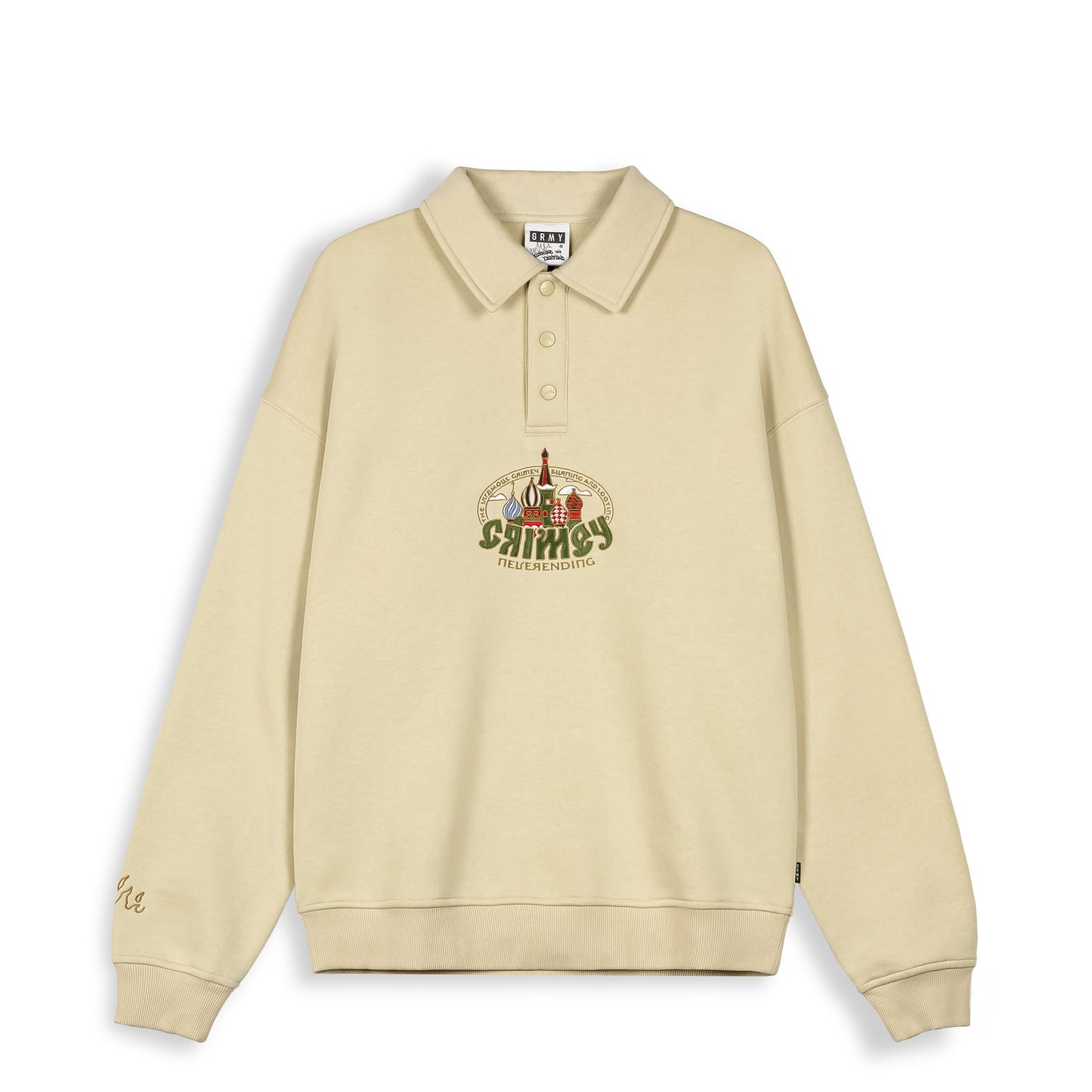 THE LOWER DEPTHS POLO SWEATSHIRT CREAM