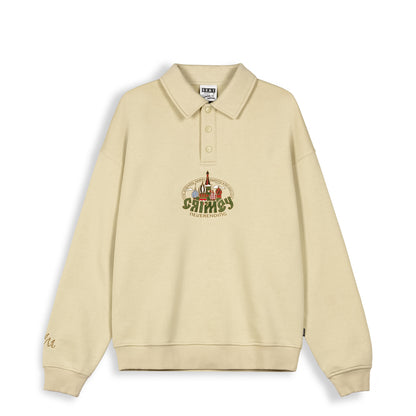 THE LOWER DEPTHS POLO SWEATSHIRT CREAM