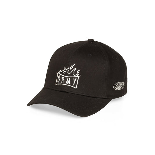 BACK AT YOU CURVED VISOR SNAPBACK CAP BLACK