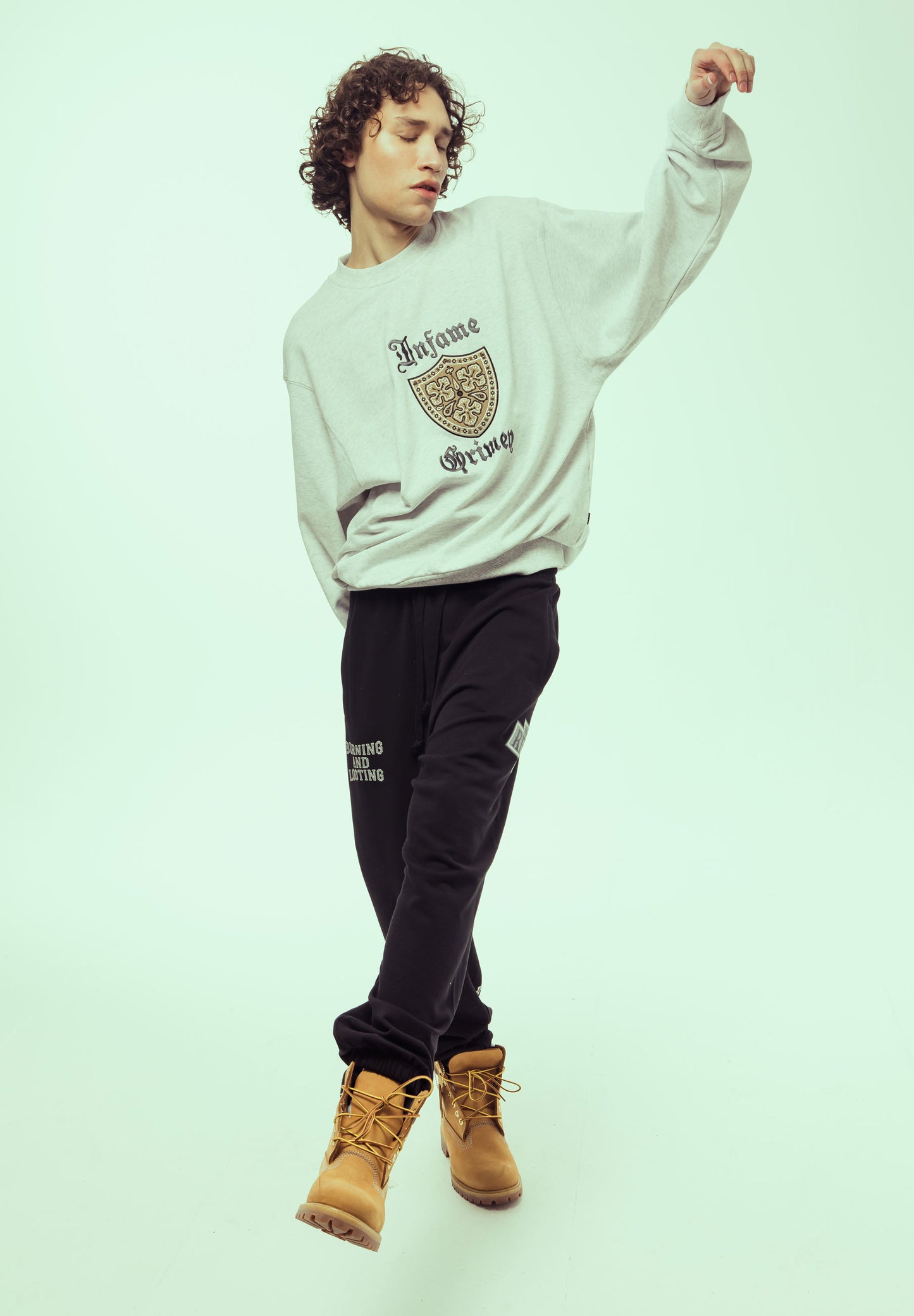 CAUSING PANIC VINTAGE CREWNECK SPORT GREY