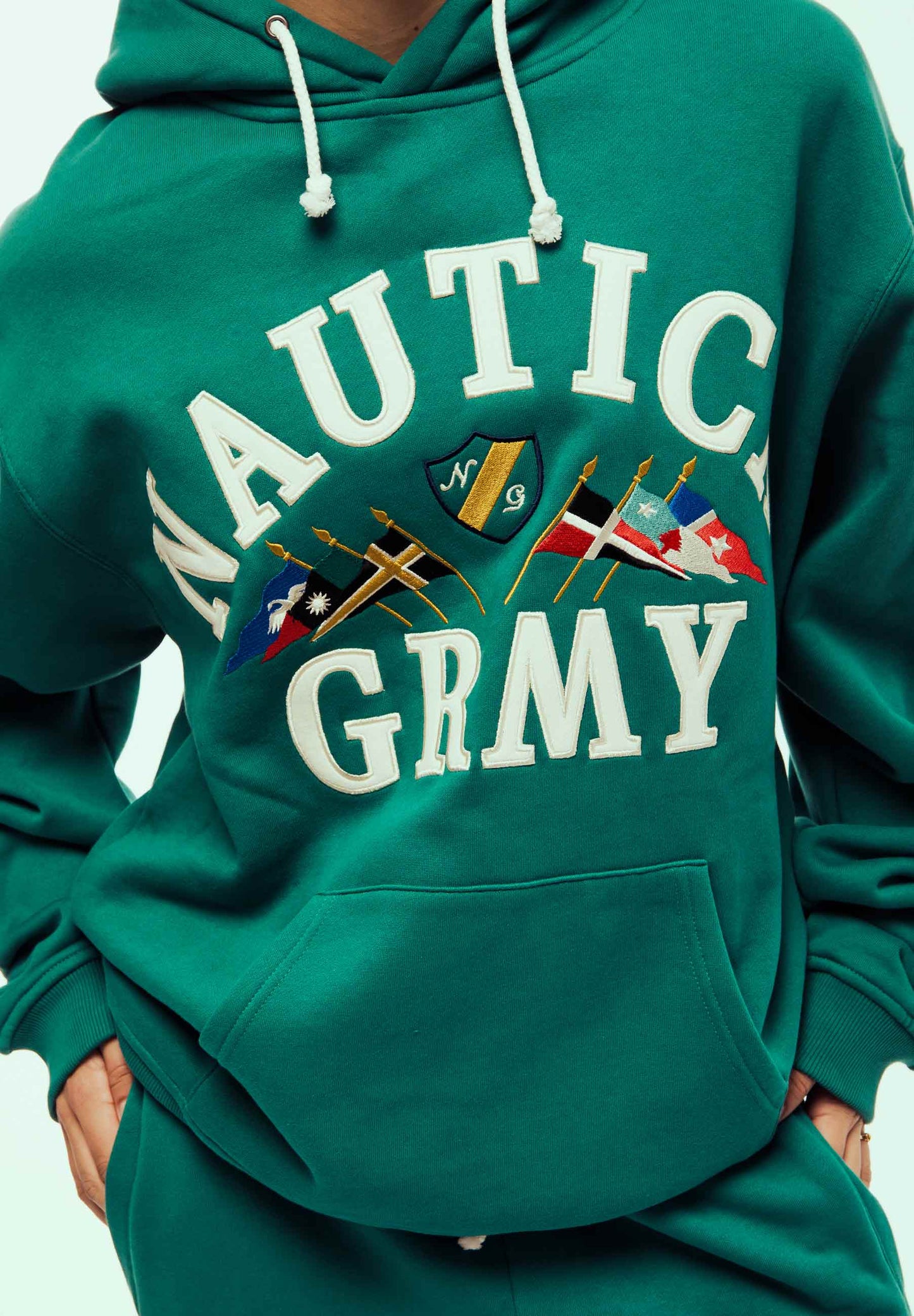 MIGHTY HARMONIST NAUTICA X GRMY VINTAGE HOODIE GREEN