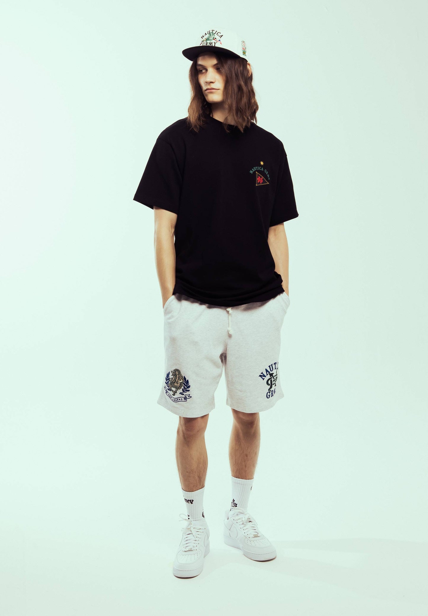 MIGHTY HARMONIST NAUTICA X GRMY SWEATSHORTS SPORT GREY