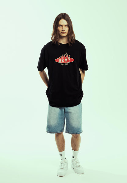 BURN IN FLAMES REGULAR TEE BLACK