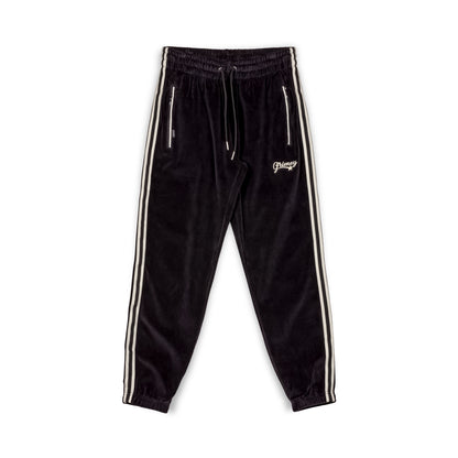 MADRID VELVET TRACK PANTS BLACK
