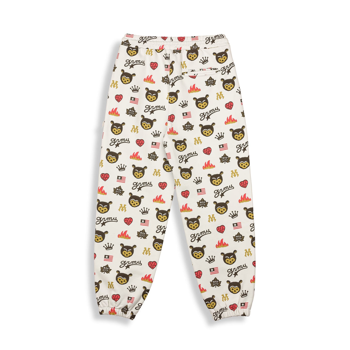 MUD'S THE RESIDENCE BEAR SWEATPANTS OFF WHITE