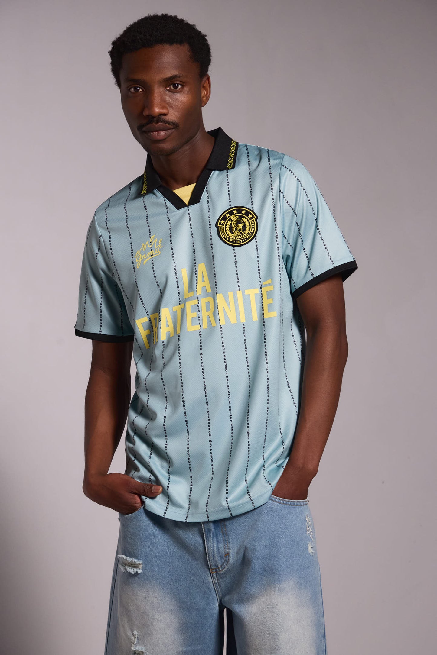 LA FRATERNITE BRULER PILLER SOCCER TEE BLUE