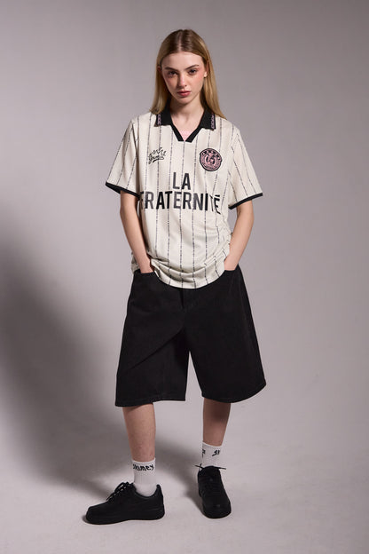 LA FRATERNITE BRULER PILLER SOCCER TEE OFF WHITE