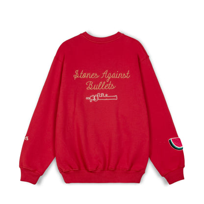 NABLUS VINTAGE CREWNECK DARK RED