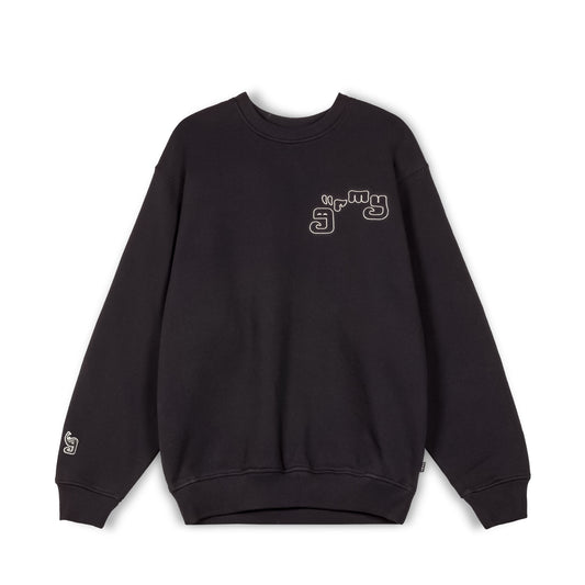 TUSKER TEMPLE VINTAGE CREWNECK BLACK