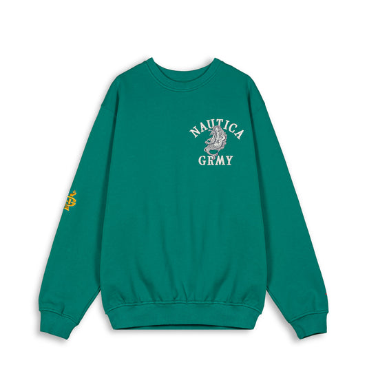 MIGHTY HARMONIST NAUTICA X GRMY VINTAGE CREWNECK GREEN