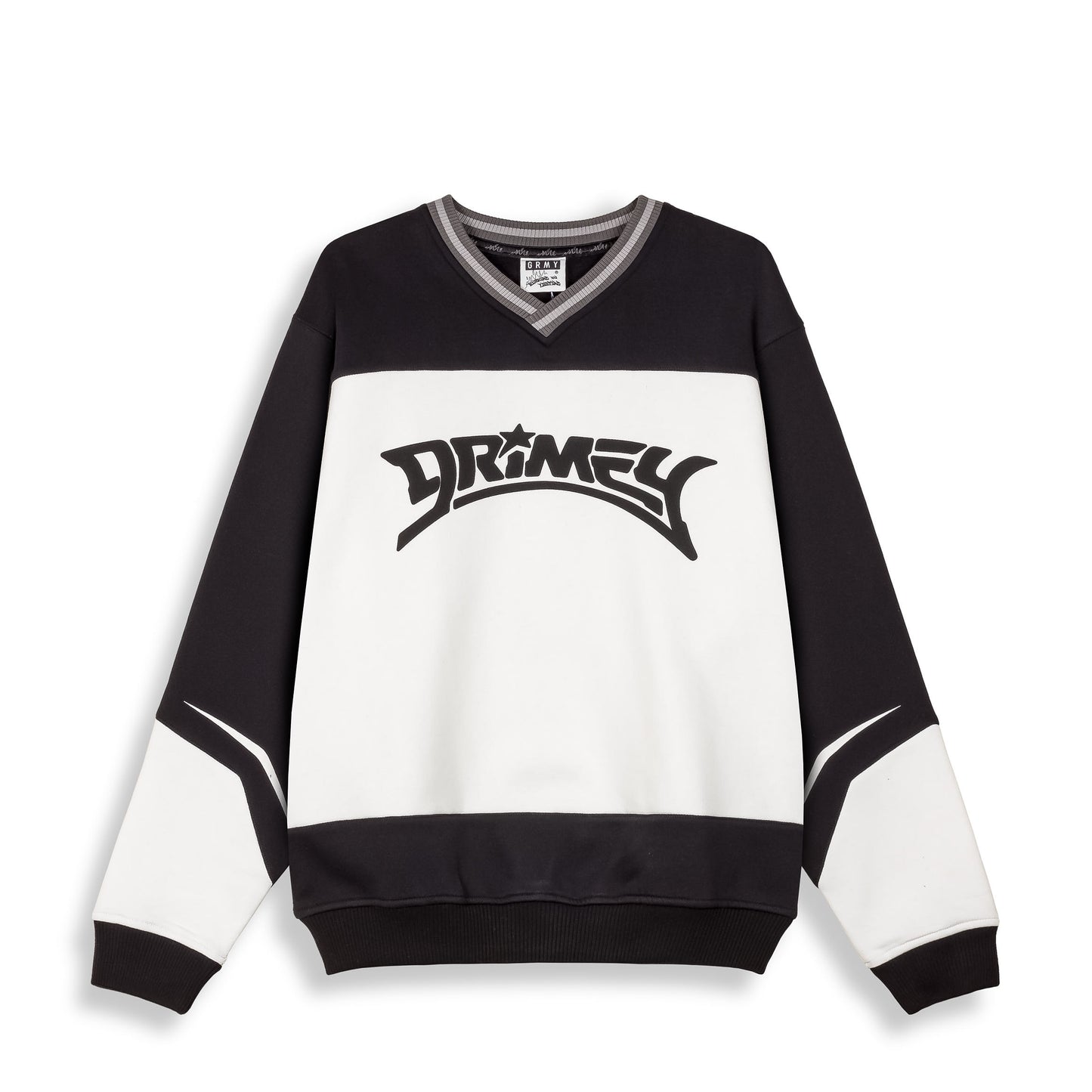 INFAMOUS DEEPER V NECK VINTAGE CREWNECK BLACK