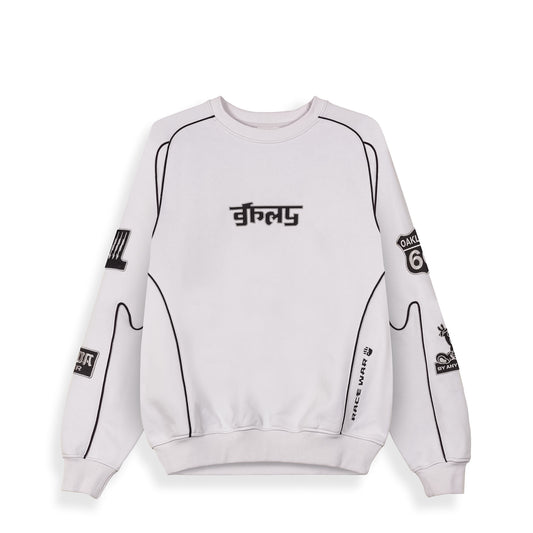 RACE WAR VINTAGE CREWNECK LIGHT GREY