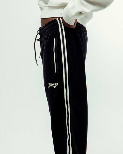 MADRID VELVET TRACK PANTS BLACK