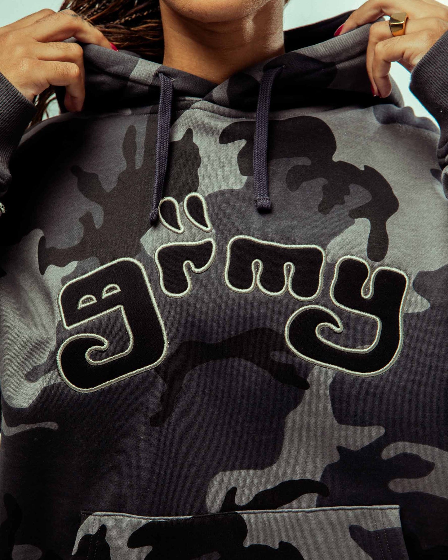 ALL OVER PRINT TUSKER TEMPLE VINTAGE HOODIE BLACK