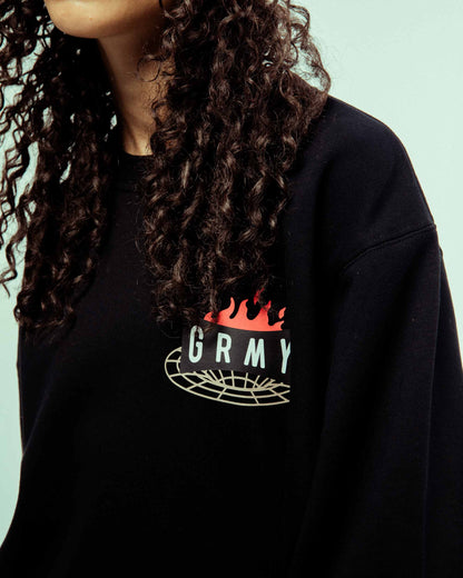 BACK AT YOU VINTAGE CREWNECK BLACK