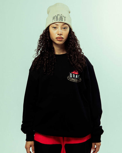 BACK AT YOU VINTAGE CREWNECK BLACK