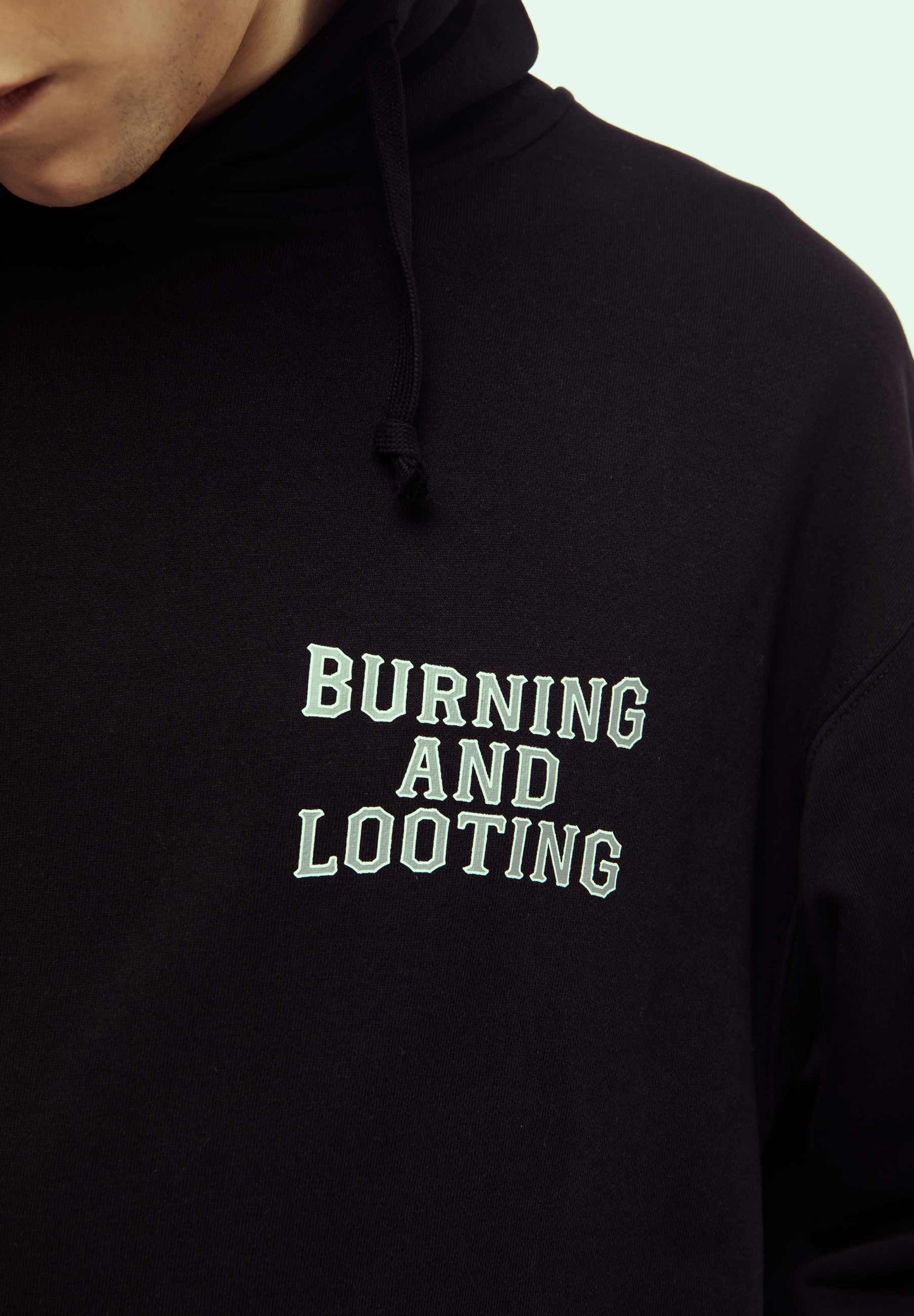 CAUSING PANIC VINTAGE HOODIE BLACK