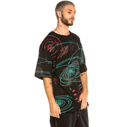 GRIMEY GRIMEY CALL OF YORE ALL OVER PRINT TEE BLK