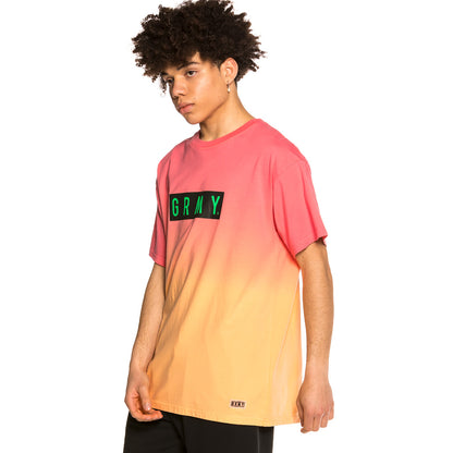 GRIMEY FRENZY GRADIENT TEE PINK