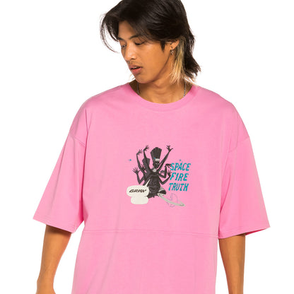 GRIMEY SPACE LADY HEAVY WEIGHT TEE PINK
