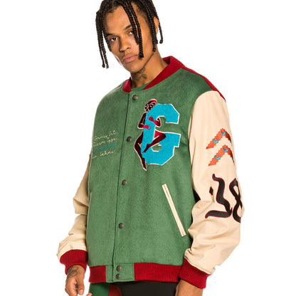 GRIMEY SINGGANG JUNCTION WOOL BASEBALL JACKET GREEN