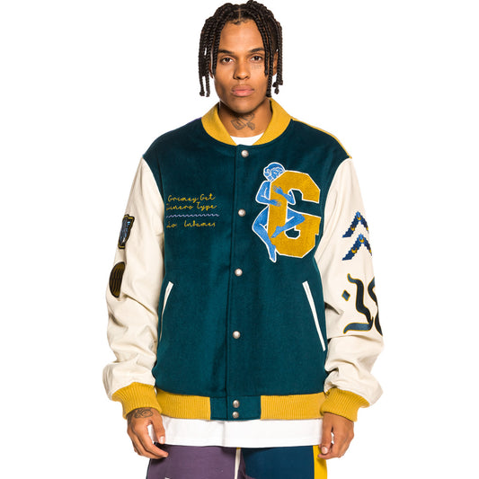 GRIMEY SINGGANG JUNCTION WOOL BASEBALL JACKET NAVY