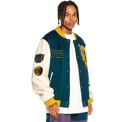 GRIMEY SINGGANG JUNCTION WOOL BASEBALL JACKET NAVY