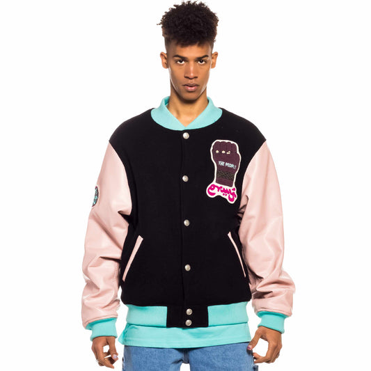 GRIMEY DAY DREAMER WOOL BASEBALL JACKET BLACK