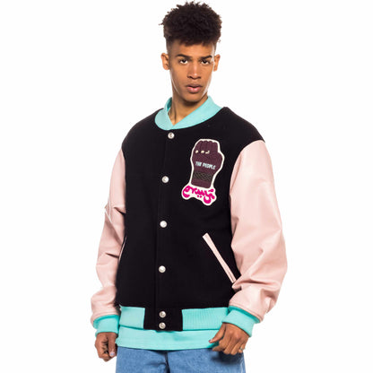 GRIMEY DAY DREAMER WOOL BASEBALL JACKET BLACK