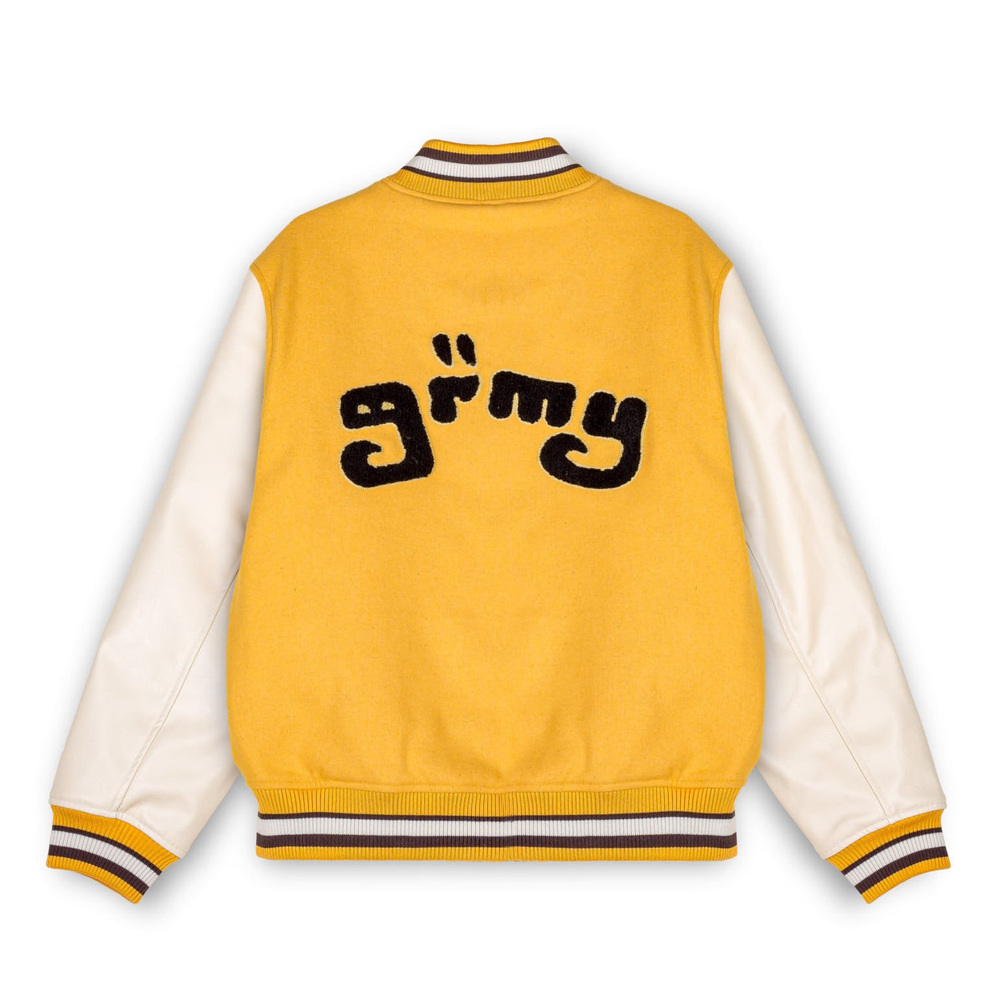 GRIMEY LUST MANTRA WOOL BASEBALL JACKET YELLOW