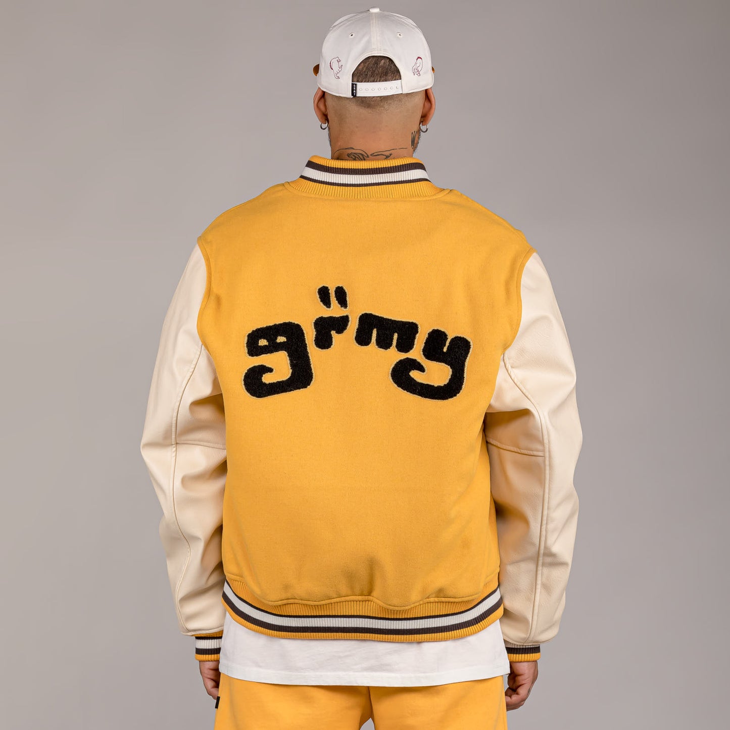 GRIMEY LUST MANTRA WOOL BASEBALL JACKET YELLOW
