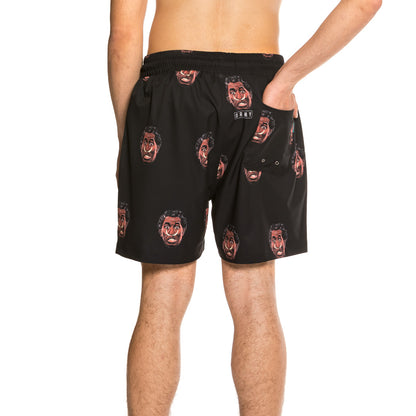 GRIMEY FRENZY ALL OVER PRINT SWIMMING SHORT BLACK