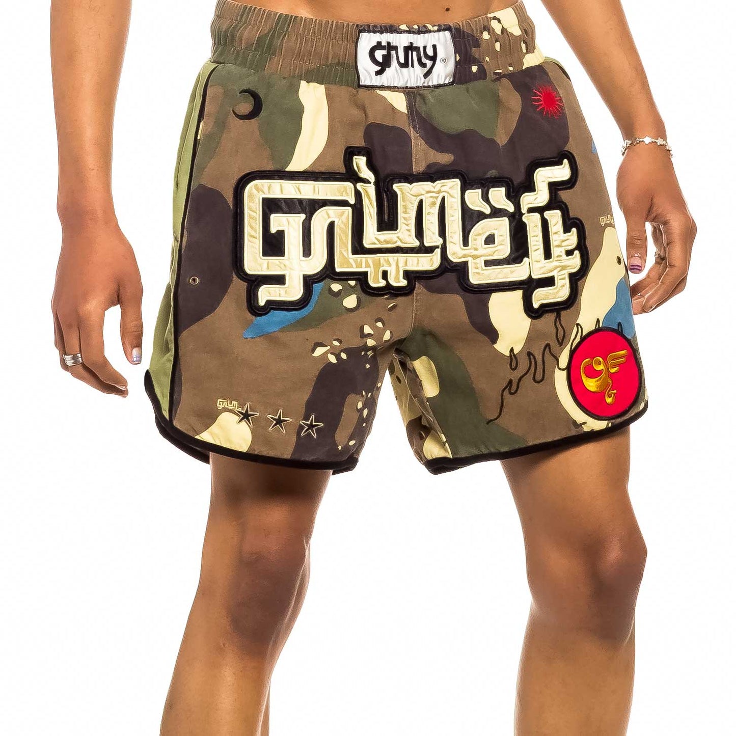 GRIMEY GLORIFIED CAMO BOXING SHORTS CAMO