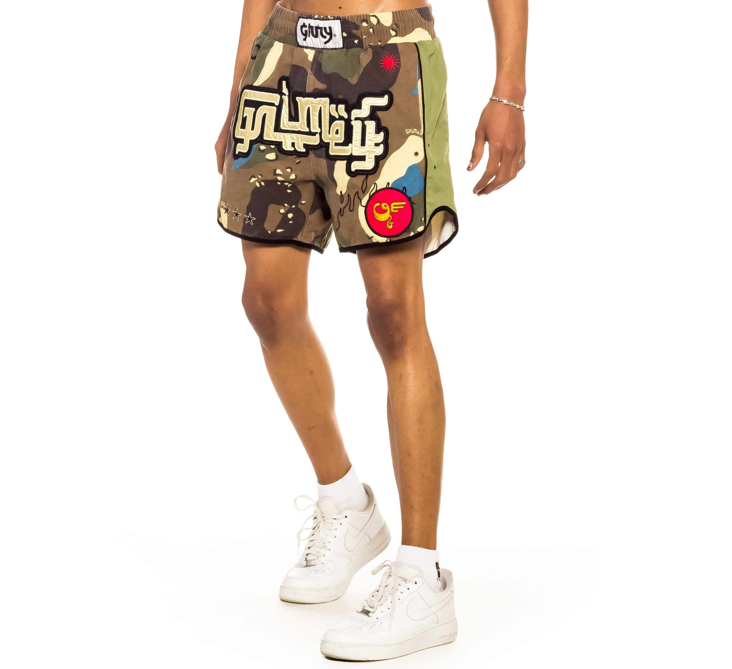 GRIMEY GLORIFIED CAMO BOXING SHORTS CAMO