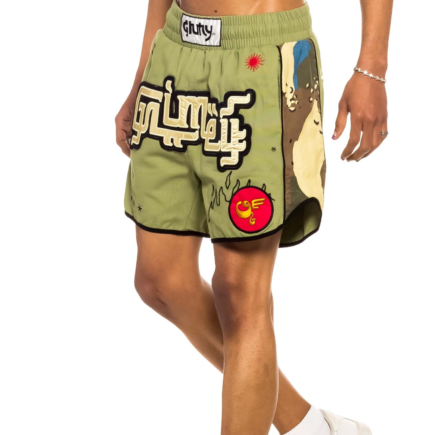 GRIMEY GLORIFIED BOXING SHORTS GREEN