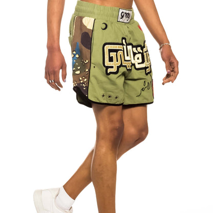 GRIMEY GLORIFIED BOXING SHORTS GREEN