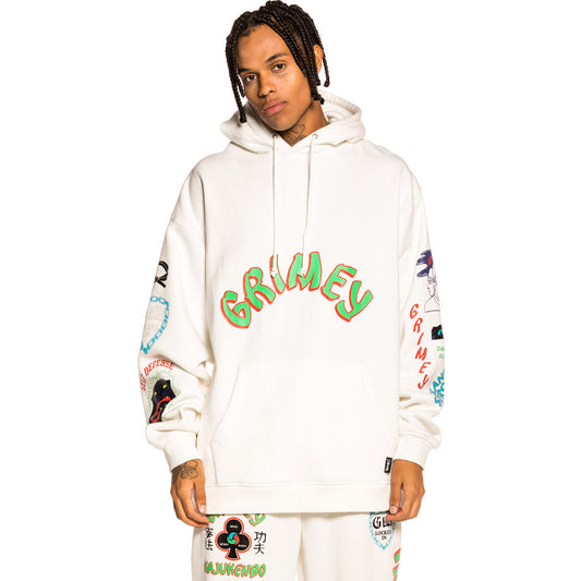 GRIMEY GRIMEY DESTROY ALL FEAR HOODIE WHITE