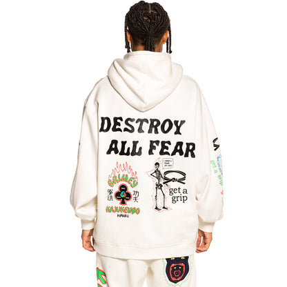 GRIMEY GRIMEY DESTROY ALL FEAR HOODIE WHITE