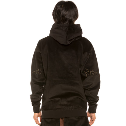 GRIMEY AGED RUM CORDUROY HOODIE BLACK