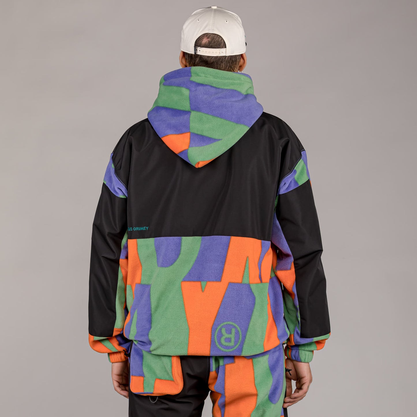 GRIMEY SNOW FOX ALL OVER PRINT POLAR FLEECE ZIP HOODIE MULTICOLOR