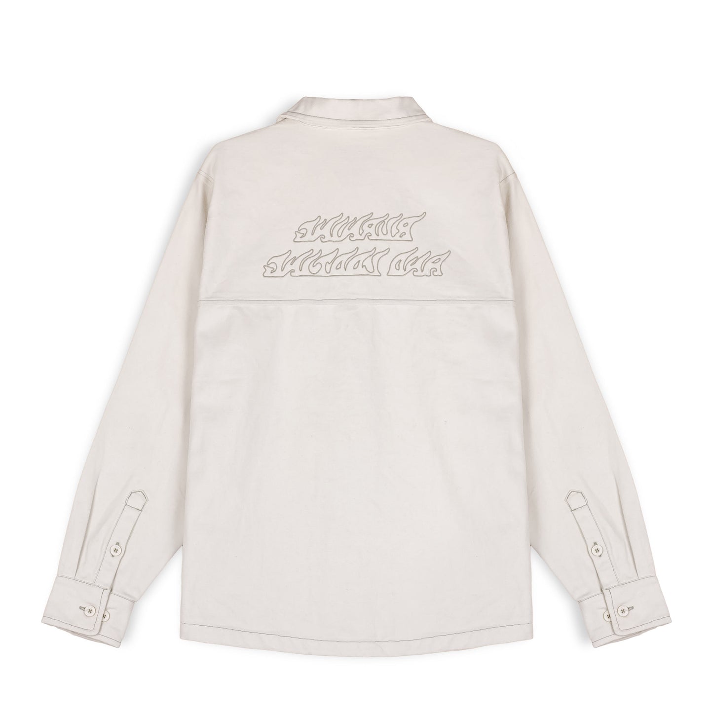 GRIMEY SNOW FOX CANVAS LONG SLEEVE SHIRT CAMEL