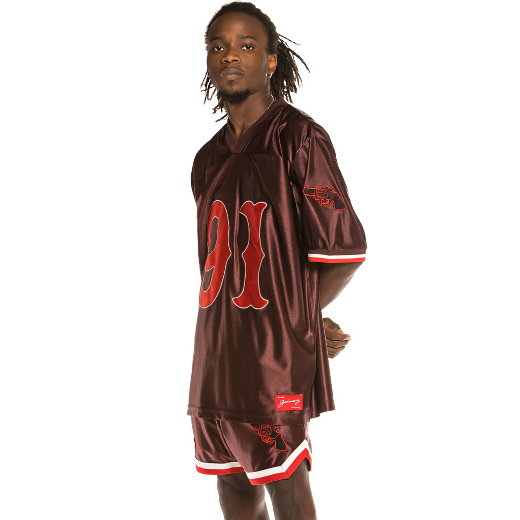 GRIMEY THE LOOT FOOTBALL JERSEY BROWN