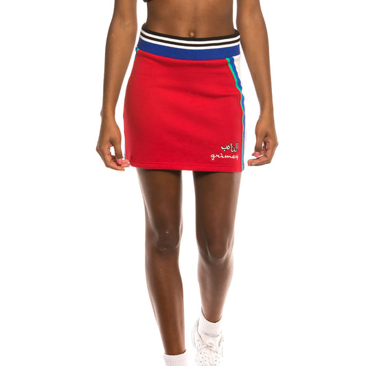 GRIMEY ARCH RIVAL GIRL MINI SKIRT RED