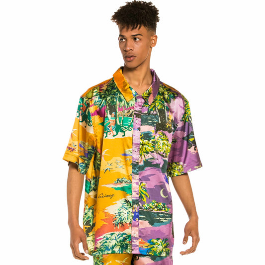 GRIMEY OCEAN GATEWAYS MULTICOLOR BUTTON UP SHIRT MULTICOLOR
