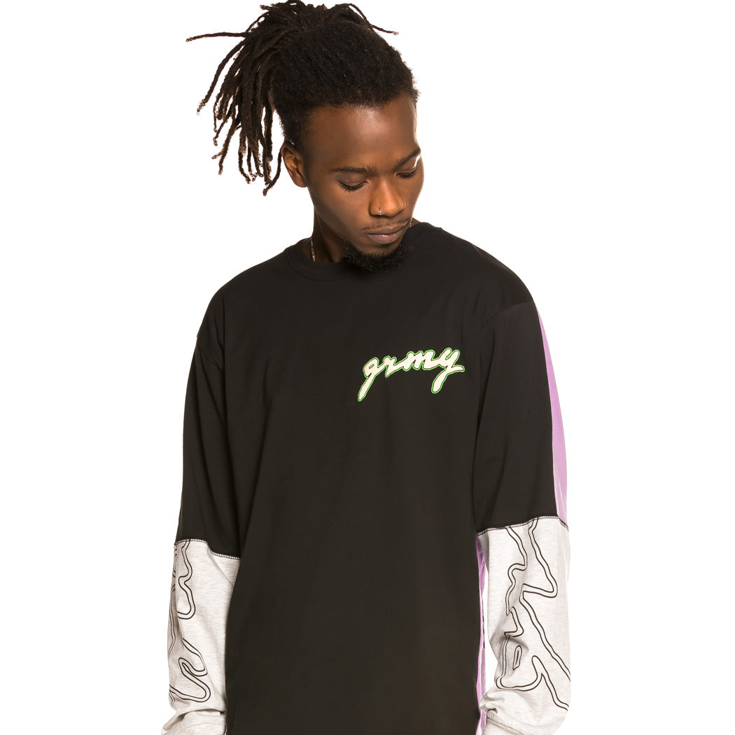 GRIMEY STRANGE FRUIT LONG SLEEVE TEE BLACK